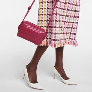GIANVITO ROSSI WHITE LEATHER 70mm PUMPS